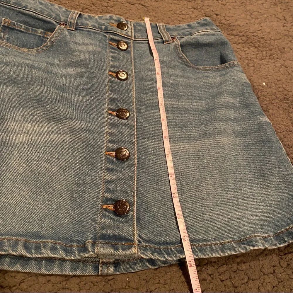 Harper Blue Jean Mini Skirt - Picture 6 of 10
